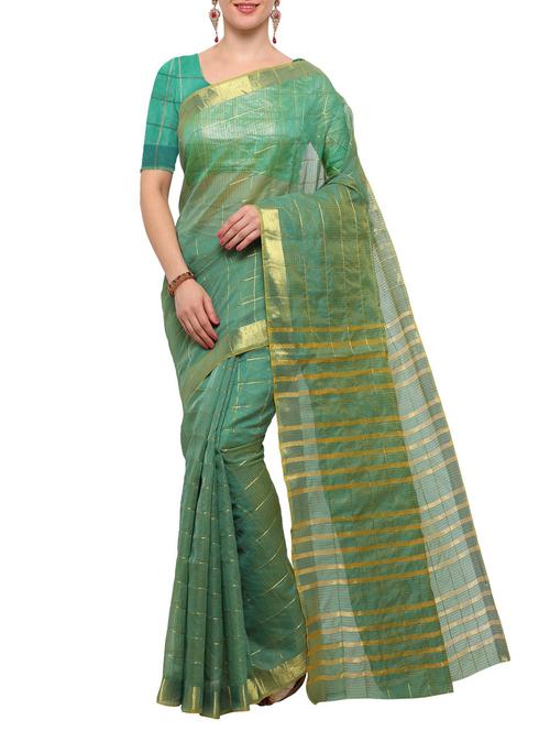 zari checkered woven saree - 15442432 - Very Small Image - 1