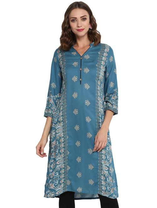 straight printed kurta - 15442930 - Very Small Image - 1