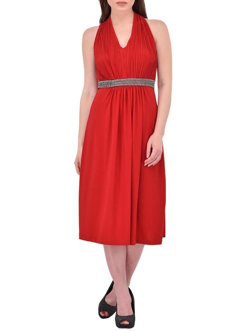 halter neck empire-line dress - 15443683 - Very Small Image - 1