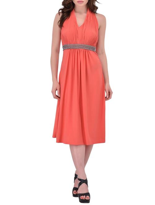 halter neck empire-line dress - 15443686 - Very Small Image - 1