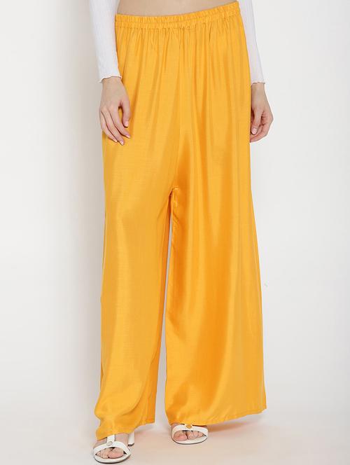 elasticated waist flared palazzo - 15444138 - Very Small Image - 1