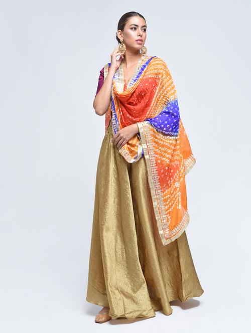 multi colored art silk dupatta - 15444197 - Very Small Image - 1