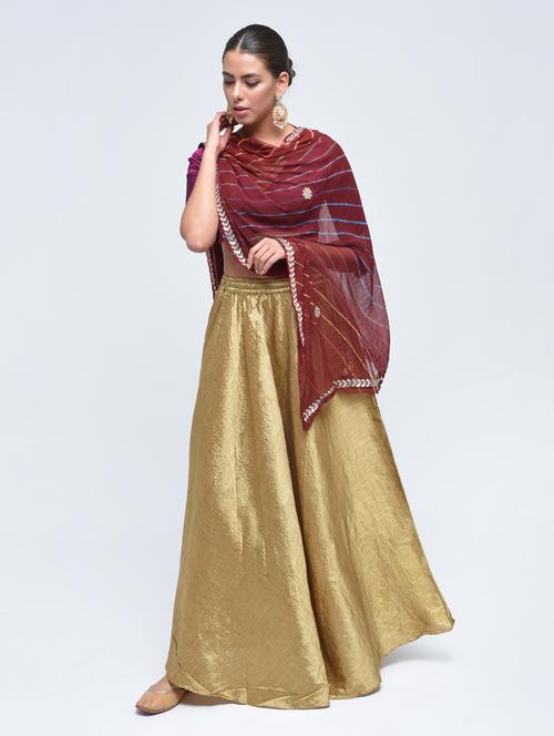 maroon art silk dupatta - 15444203 - Very Small Image - 1
