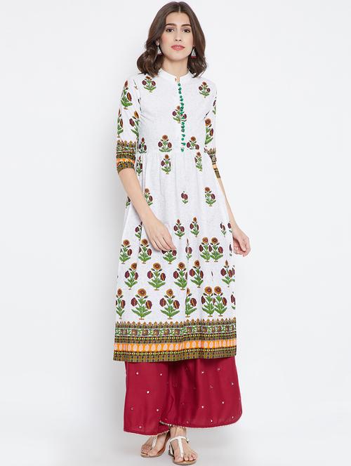 flared printed kurta - 15444291 - Very Small Image - 1