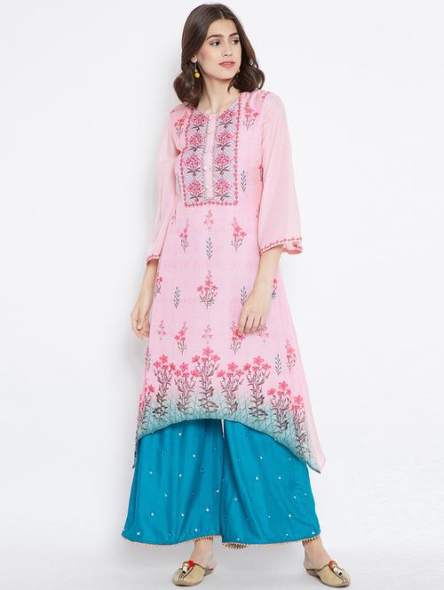 asymmetric printed kurta - 15444328 - Very Small Image - 1