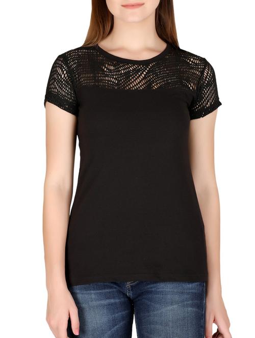 crochet detail solid top - 15444800 - Very Small Image - 1