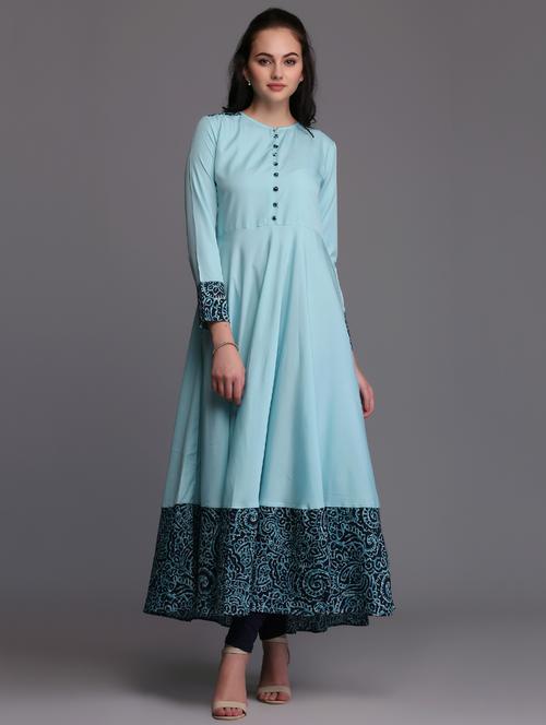 flared printed kurta - 15445101 - Very Small Image - 1