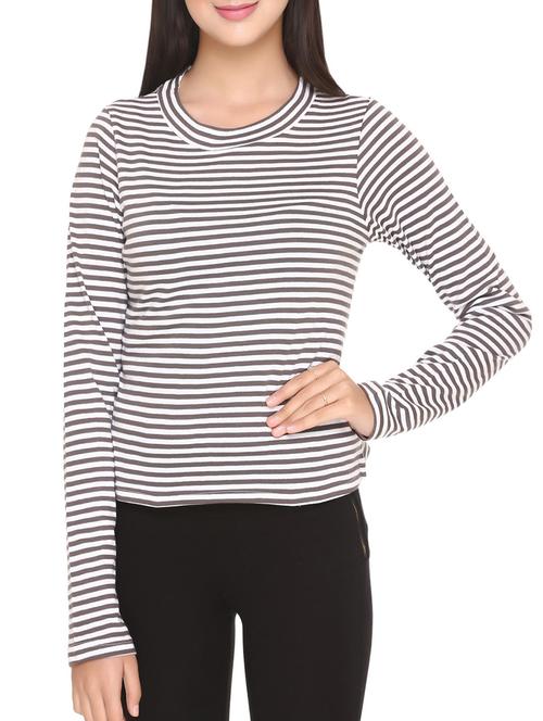 long sleeved striped top - 15449112 - Very Small Image - 1