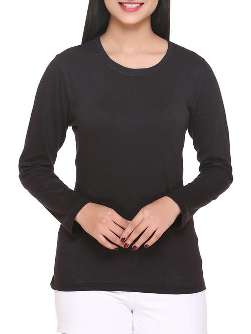 long sleeved solid tee - 15449124 - Very Small Image - 1
