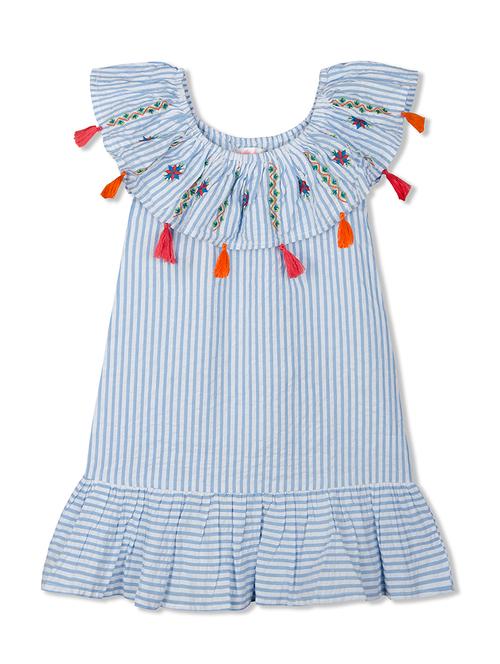 blue cotton frock - 15449242 - Very Small Image - 1