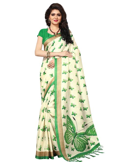 contrast conversational printed saree - 15449462 - Very Small Image - 1