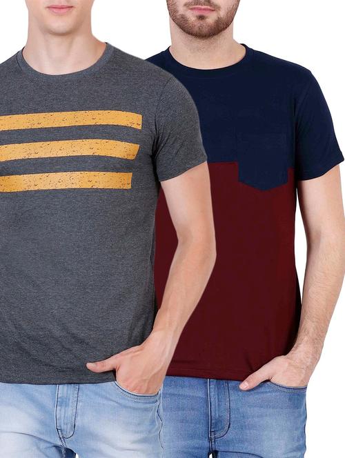 multi colored cotton combos tshirt - 15450437 - Very Small Image - 1