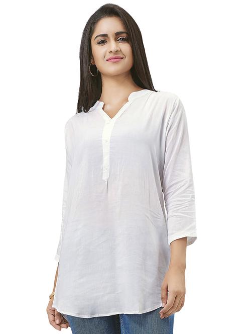 a-line solid kurti - 15450452 - Very Small Image - 1
