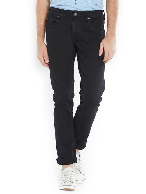 black cotton plain jeans - 15450721 - Very Small Image - 1