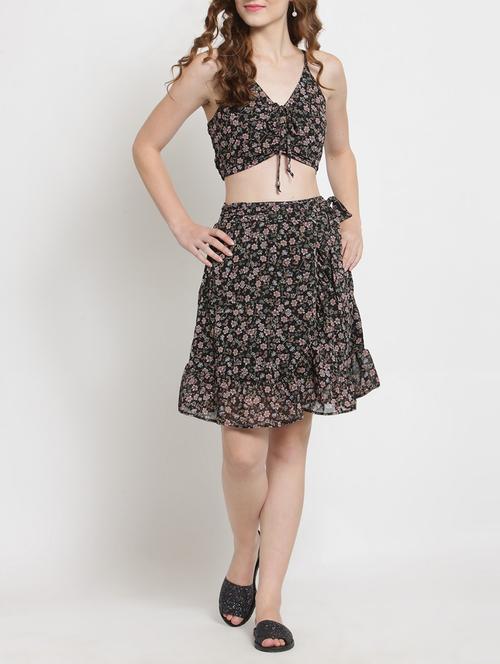 floral crop top and skirt set - 15451780 - Very Small Image - 1