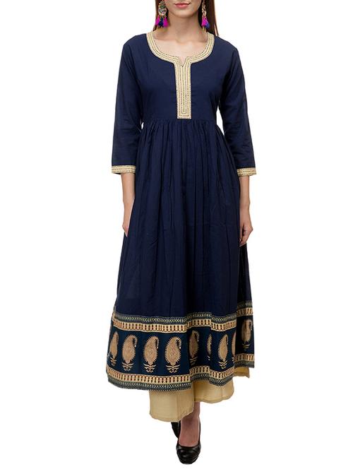 flared printed kurta - 15452211 - Very Small Image - 1