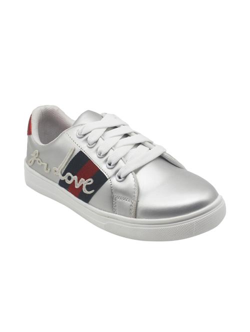 silver lace-up sneakers - 15452555 - Very Small Image - 1