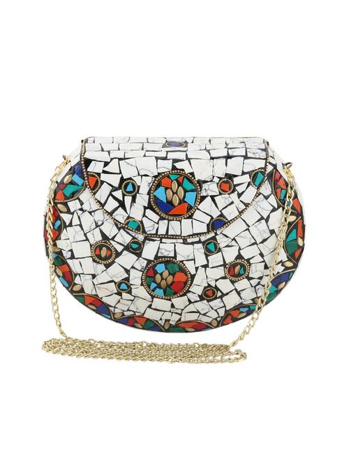 white metal box clutch - 15452964 - Very Small Image - 1