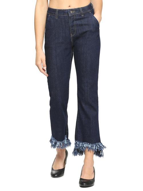 boot cut frayed hem jeans - 15453194 - Very Small Image - 1