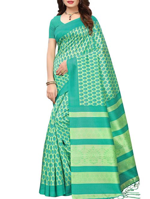 ditsy floral printed saree with blouse - 15454098 - Very Small Image - 1