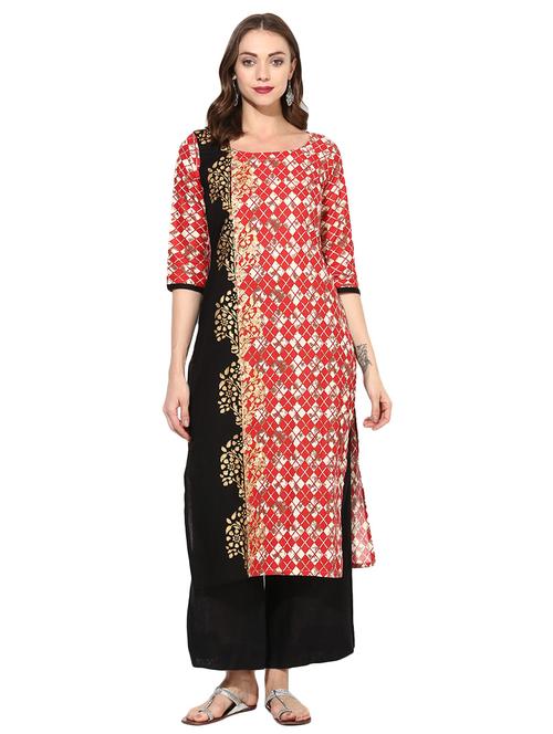 straight printed kurta - 15454802 - Very Small Image - 1