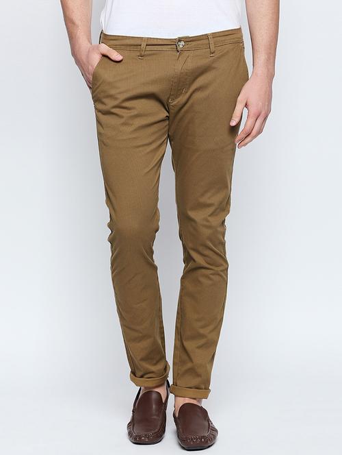 brown polyester blend chinos - 15454931 - Very Small Image - 1