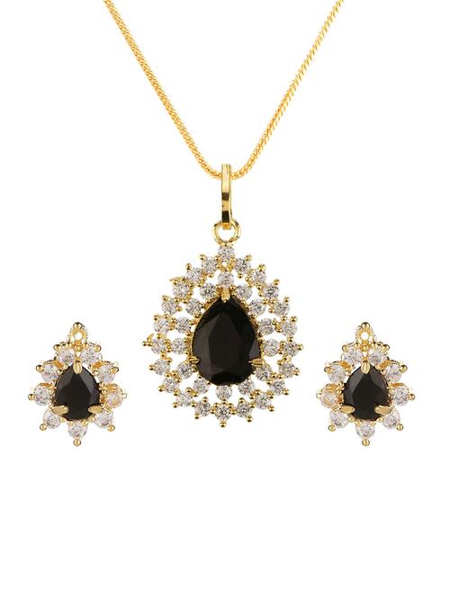 black metal pendants and earring - 15455574 - Very Small Image - 1