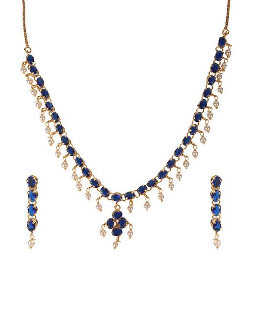 blue metal necklaces and earring - 15455604 - Very Small Image - 1