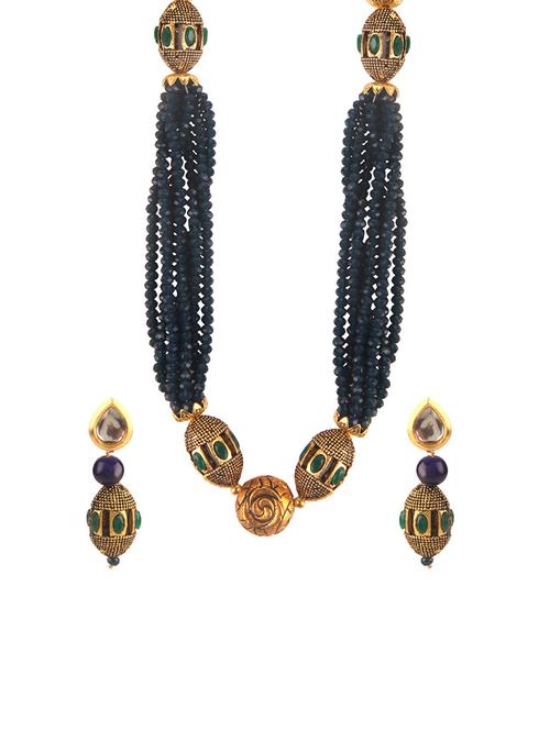 black metal necklaces and earring - 15455609 - Very Small Image - 1