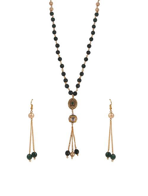 black metal necklaces and earring - 15455624 - Very Small Image - 1
