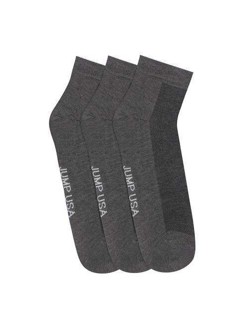 grey cotton ankle length socks - 15455707 - Very Small Image - 1