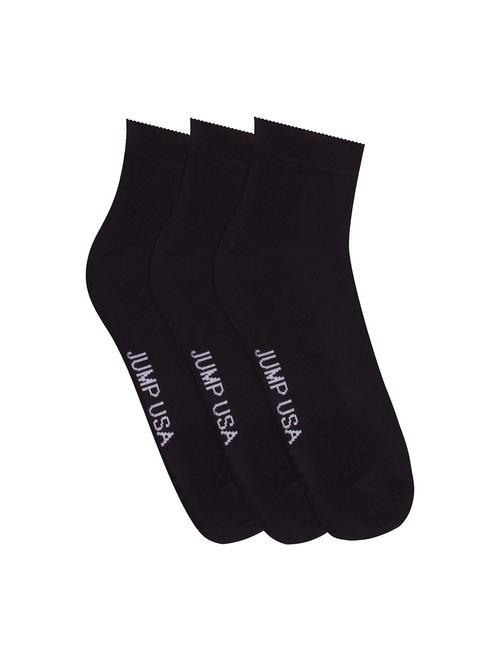black cotton ankle length socks - 15455708 - Very Small Image - 1