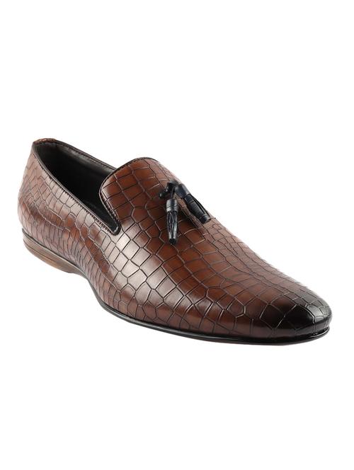 tan leatherette tassel slip ons - 15455887 - Very Small Image - 1