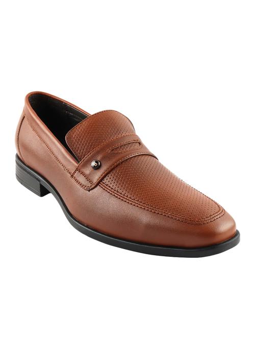 tan leatherette formal slip ons - 15455888 - Very Small Image - 1