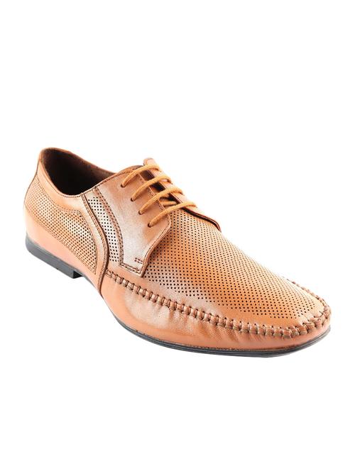 tan leather lace-up derbys - 15455890 - Very Small Image - 1