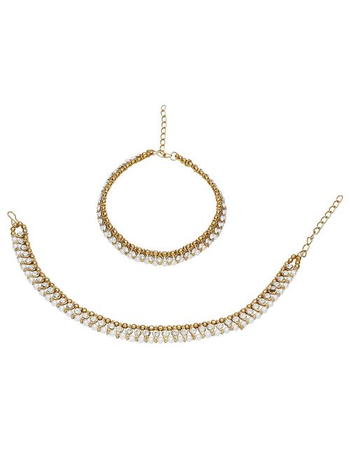 white metal anklets and payal - 15456462 - Very Small Image - 1