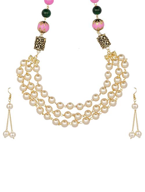multi colored metal necklaces and earring - 15456557 - Very Small Image - 1