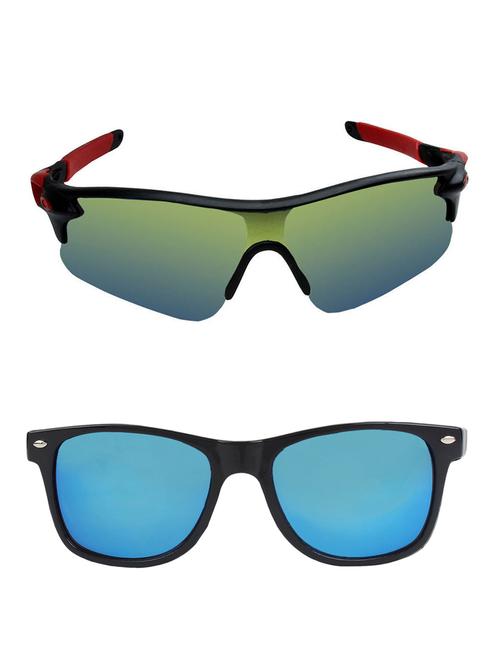 zyaden combo of 2 sunglasses sport and wayfarer - combo 2735 - 15457196 - Very Small Image - 1