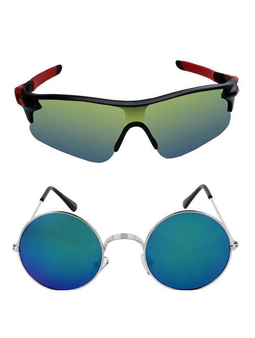 zyaden combo of 2 sunglasses sport and round - combo 2737 - 15457198 - Very Small Image - 1