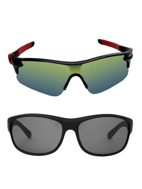 zyaden combo of 2 sunglasses sport and wraparound - combo 2741 - 15457202 - Very Small Image - 1
