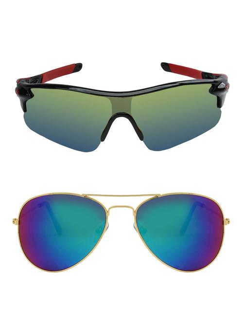 zyaden combo of 2 sunglasses sport and aviator - combo 2744 - 15457205 - Very Small Image - 1