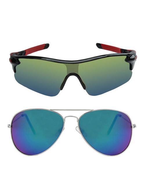 zyaden combo of 2 sunglasses sport and aviator - combo 2745 - 15457206 - Very Small Image - 1