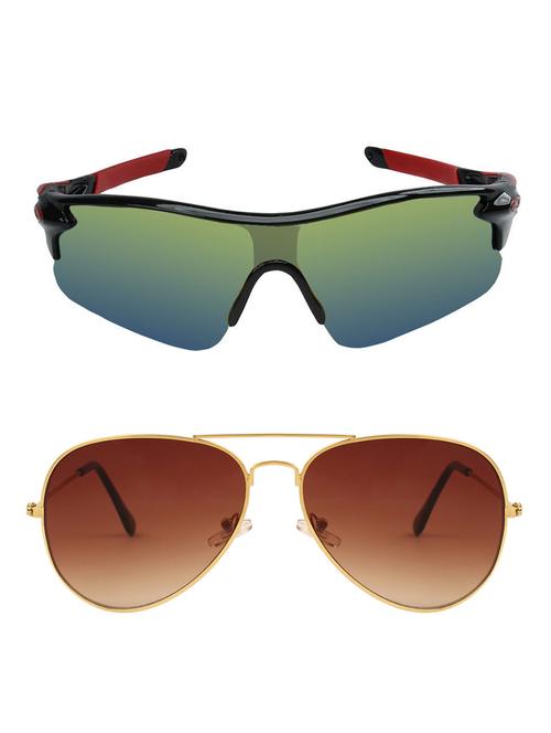 zyaden combo of 2 sunglasses sport and aviator - combo 2751 - 15457212 - Very Small Image - 1