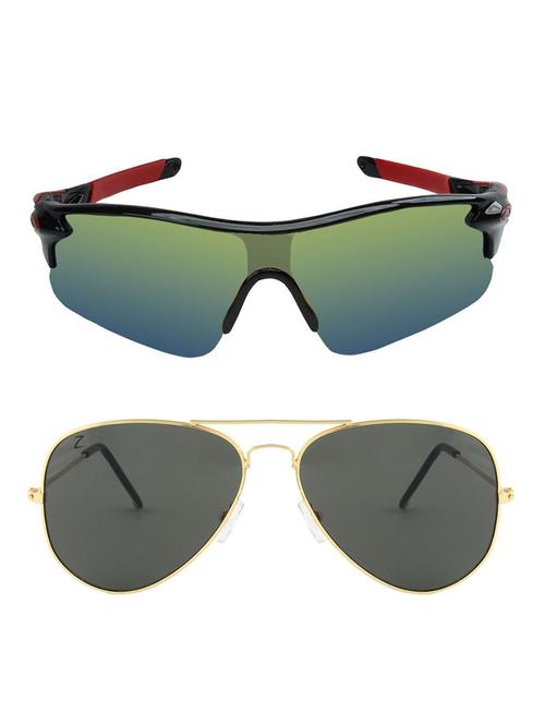 zyaden combo of 2 sunglasses sport and aviator - combo 2753 - 15457214 - Very Small Image - 1