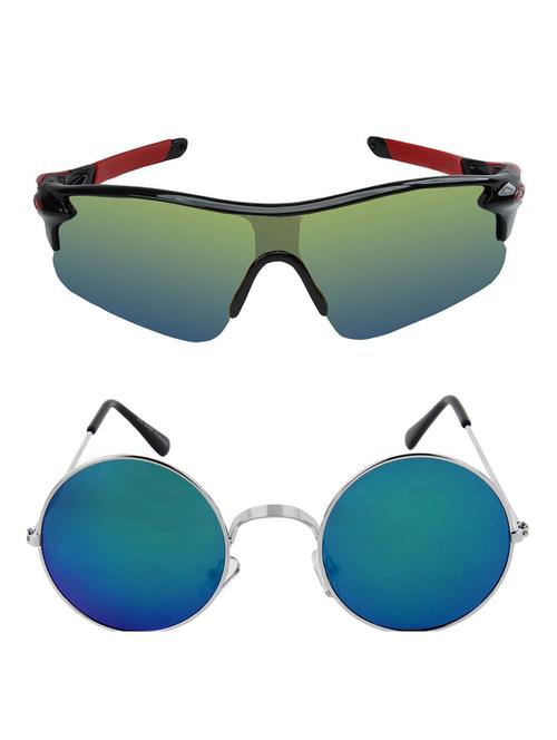 zyaden combo of 2 sunglasses sport and round - combo 2762 - 15457223 - Very Small Image - 1