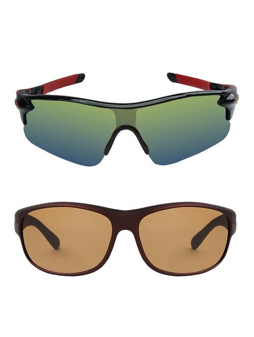 zyaden combo of 2 sunglasses sport and wraparound - combo 2765 - 15457226 - Very Small Image - 1
