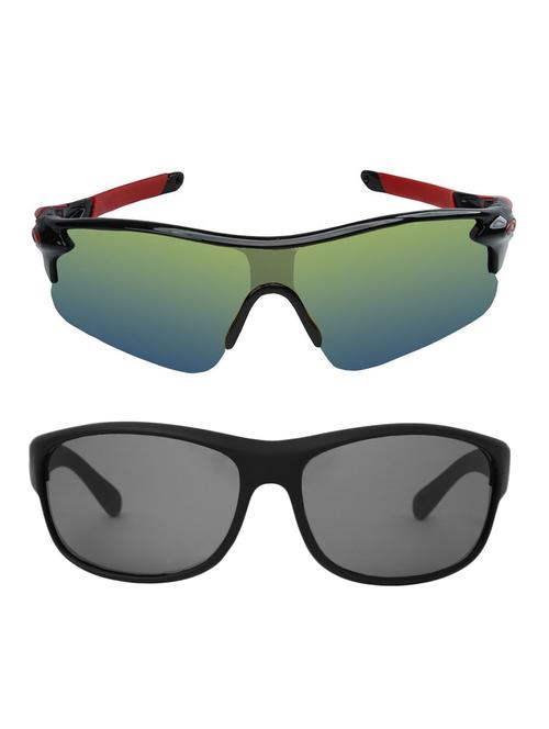zyaden combo of 2 sunglasses sport and wraparound - combo 2766 - 15457227 - Very Small Image - 1