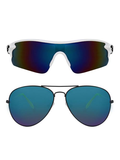 zyaden combo of 2 sunglasses sport and aviator - combo 2771 - 15457232 - Very Small Image - 1
