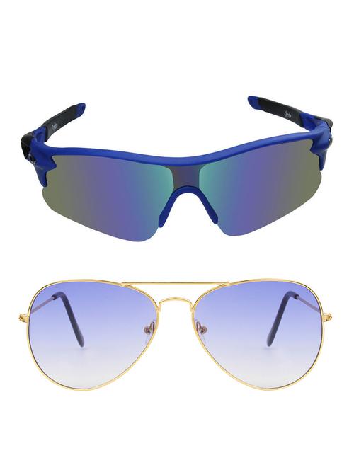 zyaden combo of 2 sunglasses sport and aviator - combo 2797 - 15457258 - Very Small Image - 1