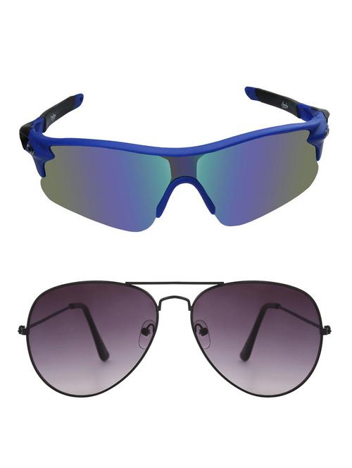zyaden combo of 2 sunglasses sport and aviator - combo 2799 - 15457260 - Very Small Image - 1